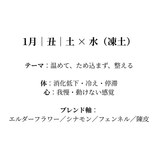 毎月届く陰陽五行調律ブレンド