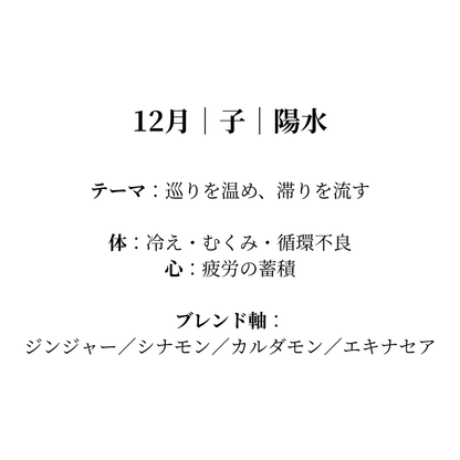 毎月届く陰陽五行調律ブレンド