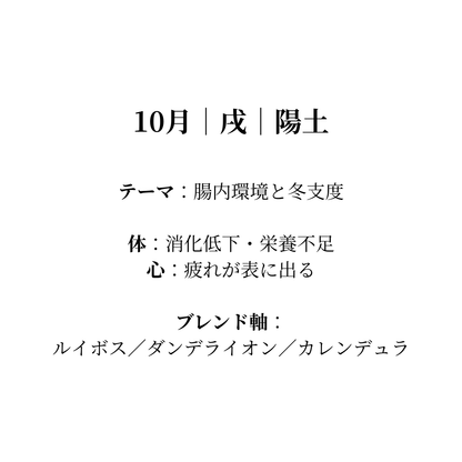 毎月届く陰陽五行調律ブレンド